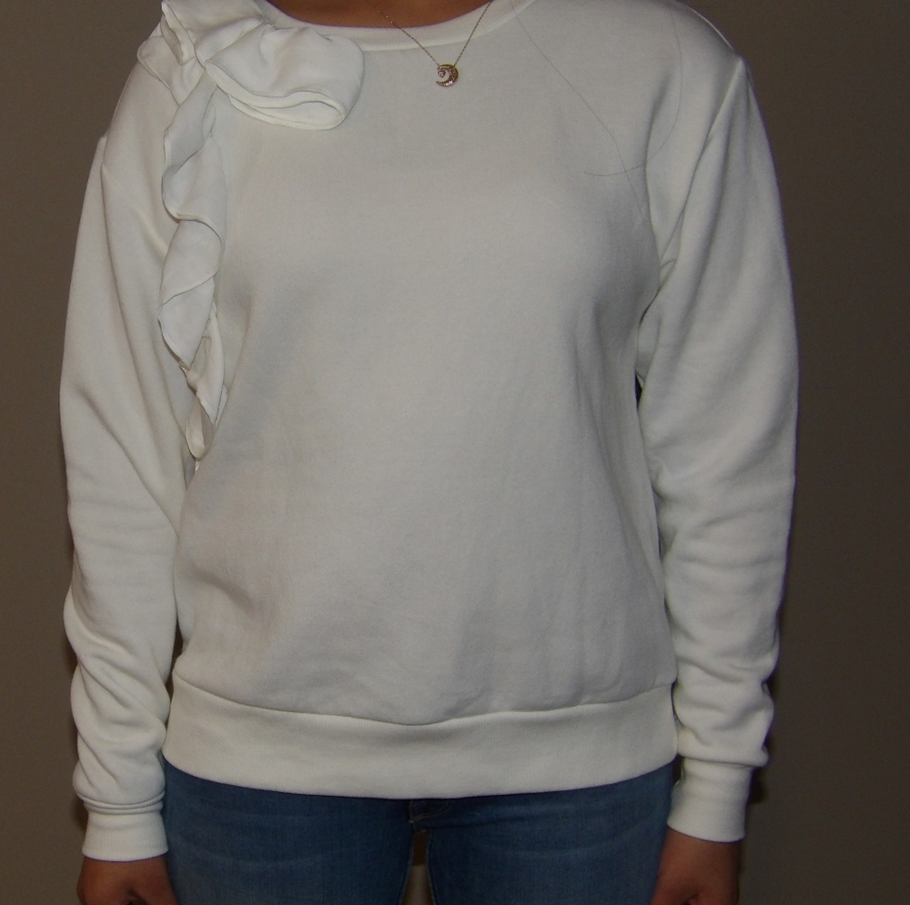 simply bera verawang women sweater sleeve size xs color white